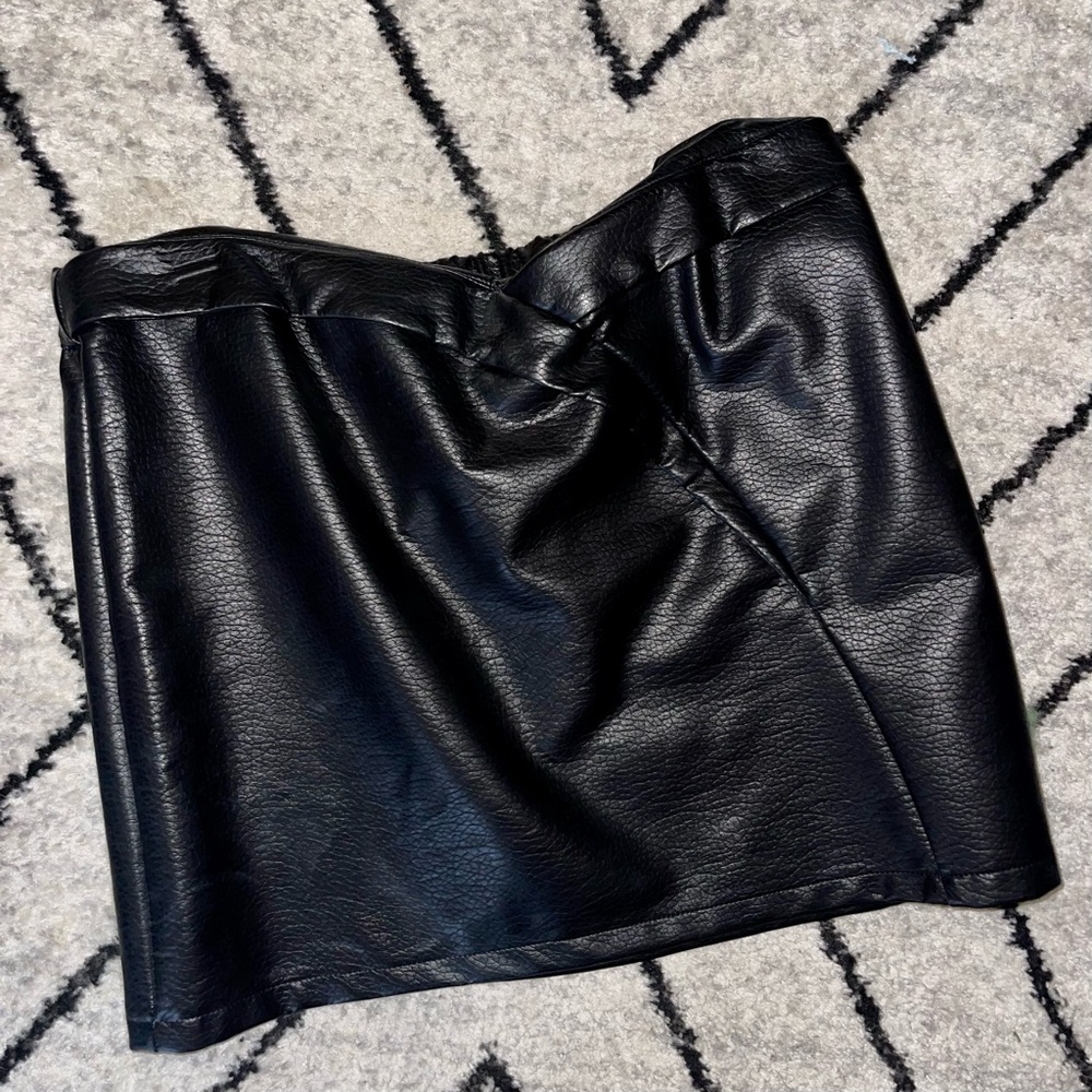 ASOS vegan leather skirt